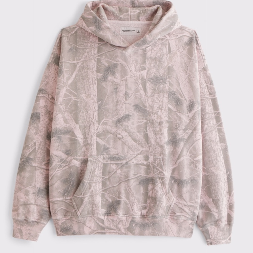 Abercrombie Essential Popover Hoodie Camo